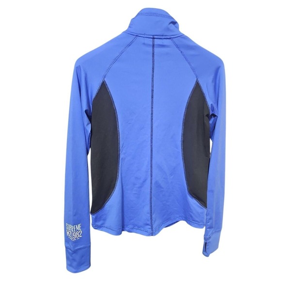 Supreme Est 1982 Half Zip Pullover Athletic Top Thumb Holes Blue S‎ Women's Nwot - Picture 5 of 5